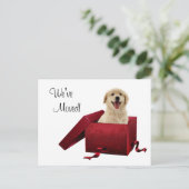 Hondje verhuisbericht ansichtkaarten aankondigingskaart (Staand voorkant)