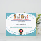 hondje - verjaardagscollecertificaat voor puppy (Staand voorkant)