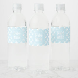 hondje verjaardagsfeestje toilet waterfles labels etiket