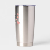 Hondje verliefd geïsoleerde drinkbeker (Links)