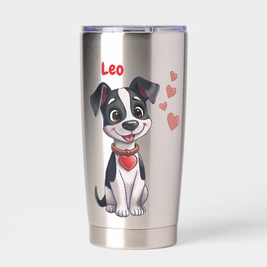 Hondje verliefd geïsoleerde drinkbeker (Voorkant)