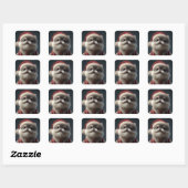 hondje vierkante sticker (Vel)