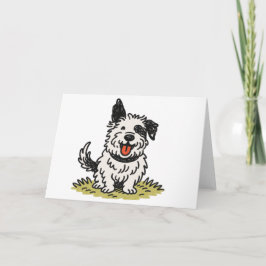 Hondje wenskaart bedankkaart