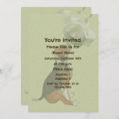 Hondje Witte Roos Mooie Dierenfeestje Kaart (Voorkant / Achterkant)