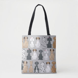 Hondjes die glimlachen tote bag