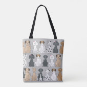 Hondjes die glimlachen tote bag (Achterkant)