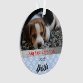 Hondje's Eerste Kerst Foto Ornament (voorkant)