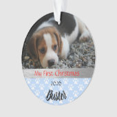 Hondje's Eerste Kerst Foto Ornament (voorkant)