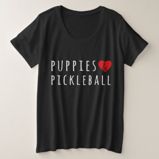 Hondjes En Pickelball Schattig Pickelball Mannen V Grote Maat T-shirt