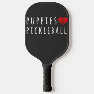 Hondjes En Pickelball Schattig Pickelball Mannen V Pickleball Paddle