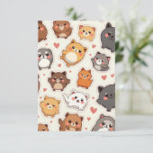 Hondjes Liefde Bedankkaartjes Bedankkaart (Staand voorkant)