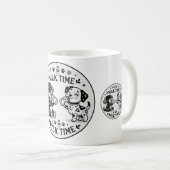 hondjes melk tijd BW koffiemok (Voorkant rechts)