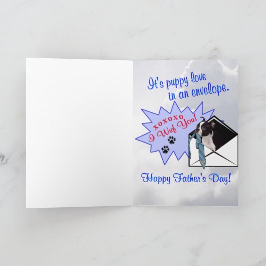 Hondjesliefde in een Envelop – Boston Terrier Vers Kaart (Binnen)
