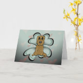 Hondjesliefde Wenskaart Kaart (Gele Bloem)