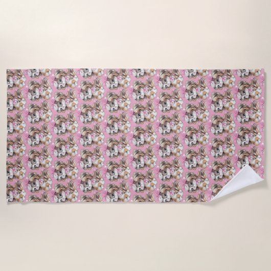 Hondjesstrandhanddoek Strandlaken (Voorkant)