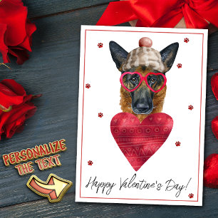 Hondliefhebber Duitse Herdershond Valentijns Cadea Feestdagenkaart