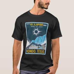 Hondo Texas Totale Zonsverduistering 2024 T-shirt