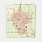 Hondo TX Topo Map Keramisch Ornament (Links)