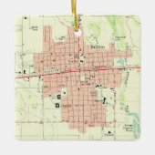Hondo TX Topo Map Keramisch Ornament (Voorkant)