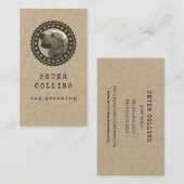 hondportret logo hondenwandelaar rustige kraft visitekaartje (Voorkant / Achterkant)