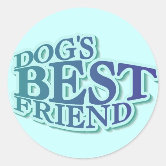 Hond's beste vriend Tshirts en geschenken Ronde Sticker (Voorkant)