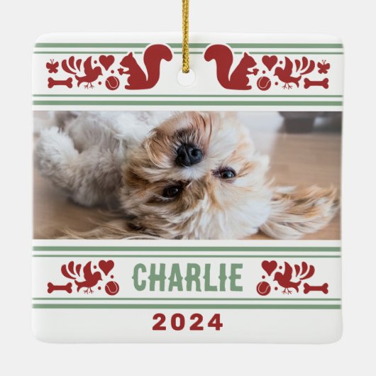 Hond's favoriete dingen keramisch ornament (Achterkant)