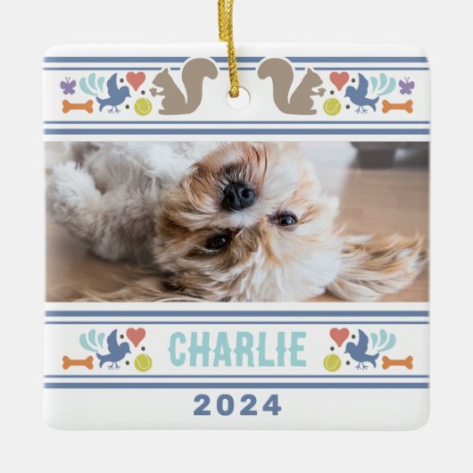 Hond's favoriete dingen keramisch ornament (Voorkant)