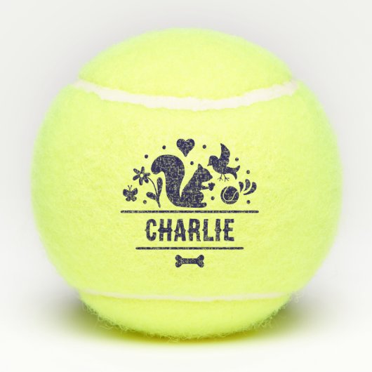 Hond's favoriete dingen tennisballen (Achterkant)