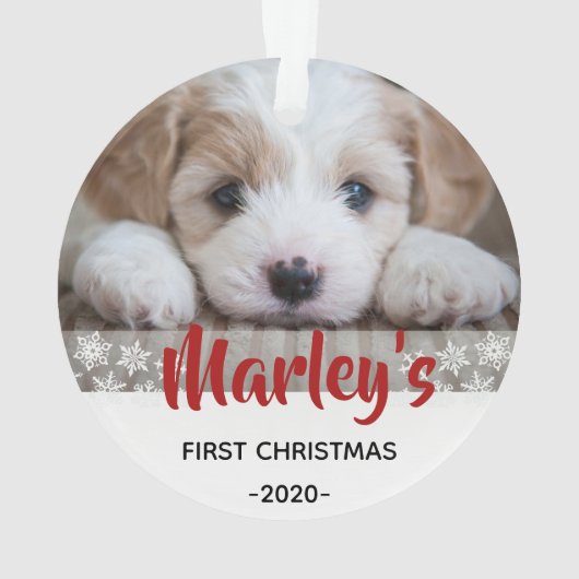 Hond's gepersonaliseerde kerst ornament (achterkant)