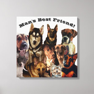 HOND'S MANS BESTE VRIEND stretched canvas Print