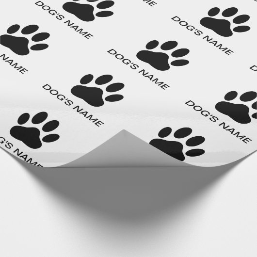 Hond's Pawprint Cadeaupapier (Hoek)