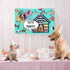 Hond's Verjaardagsfeestbanner decoratie Spandoek