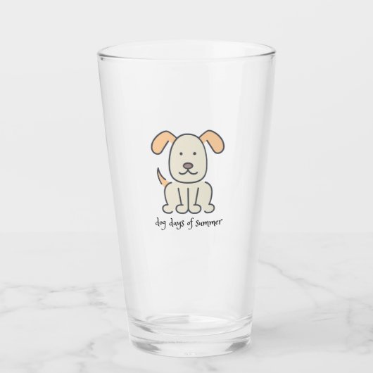 Hondsdagen van de zomer drinkglas glas (Voorkant)