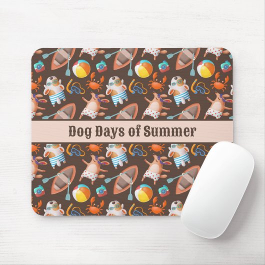 Hondsdagen van de zomer muismat (Met muis)