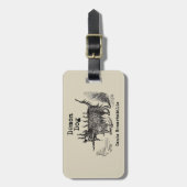 Hondsdemon Vintage Grappig Schattig Bagagelabel (Voorkant verticaal)