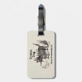 Hondsdemon Vintage Grappig Schattig Bagagelabel (Achterkant verticaal)
