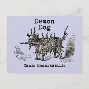 Hondsdemon Vintage Grappig Schattig Briefkaart