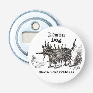 Hondsdemon Vintage Grappig Schattig Button Flesopener