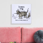 Hondsdemon Vintage Grappig Schattig Canvas Afdruk (Insitu (Woonkamer))