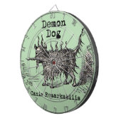 Hondsdemon Vintage Grappig Schattig Dartbord (Voorkant Rechts)