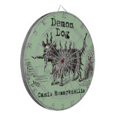 Hondsdemon Vintage Grappig Schattig Dartbord (Voorkant Links)