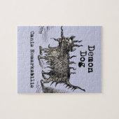 Hondsdemon Vintage Grappig Schattig Legpuzzel (Horizontaal)