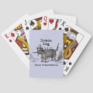 Hondsdemon Vintage Grappig Schattig Pokerkaarten