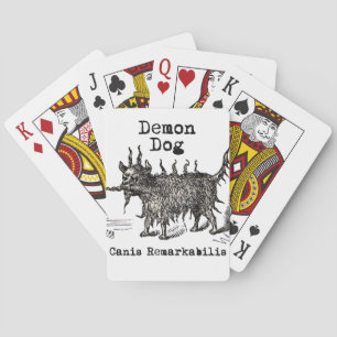 Hondsdemon Vintage Grappig Schattig Pokerkaarten