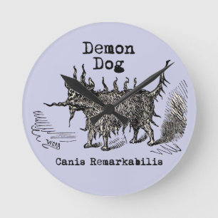 Hondsdemon Vintage Grappig Schattig Ronde Klok