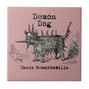 Hondsdemon Vintage Grappig Schattig Tegeltje