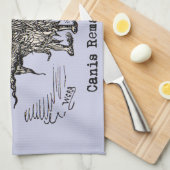 Hondsdemon Vintage Grappig Schattig Theedoek (Quarter Fold)