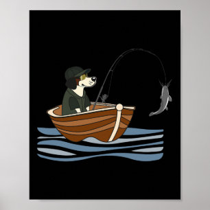 Hondsdol Visser Jacht Grappig Huisdier Enthousiast Poster