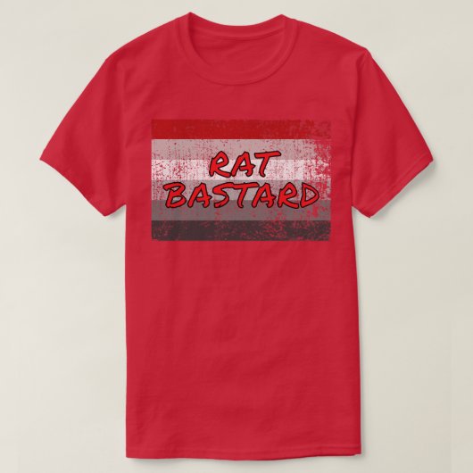 hondsdolheid vlag rat bastaard t-shirt (Design voorkant)