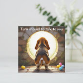 Hondsdolle jacht - Pasen Feestdagenkaart (Staand voorkant)